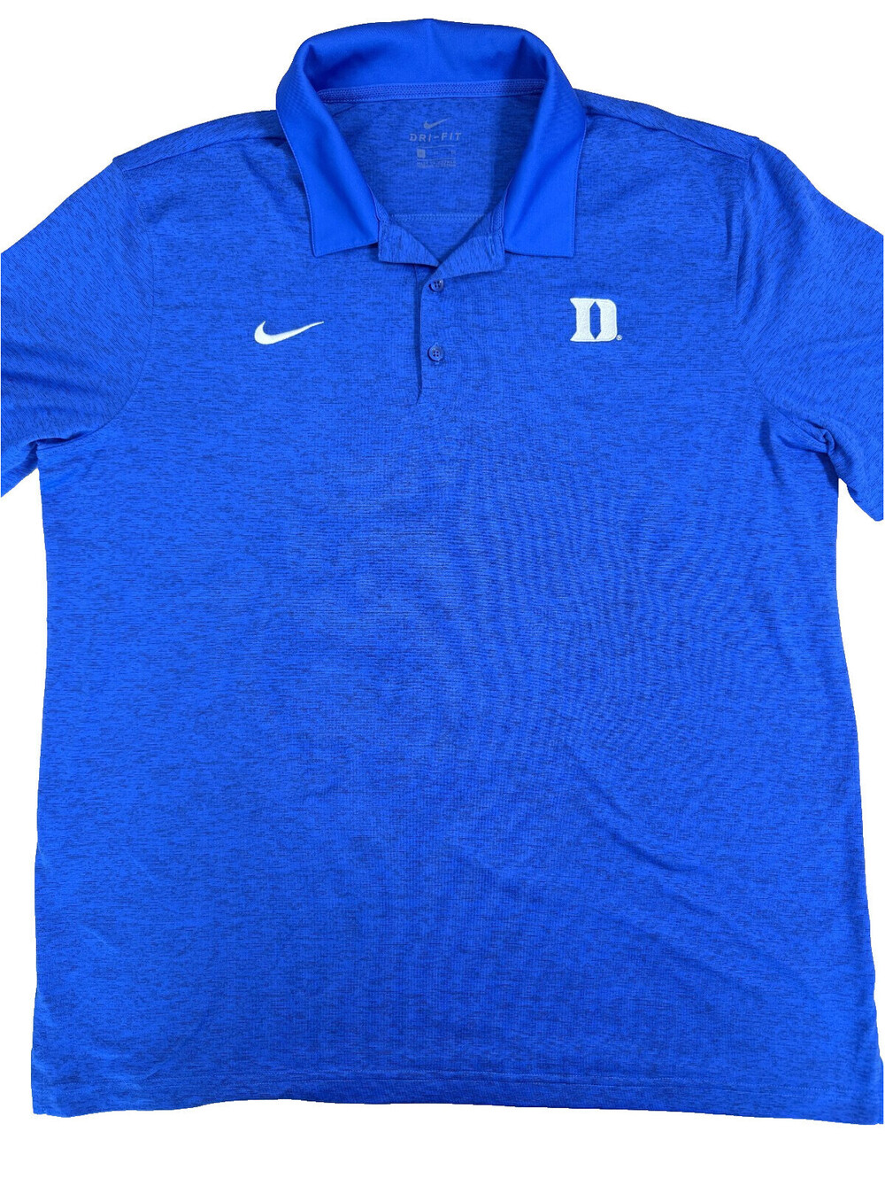 Nike Men's Dri-Fit Short Sleeve Polo XL Blue Duke University Embroidered Logo